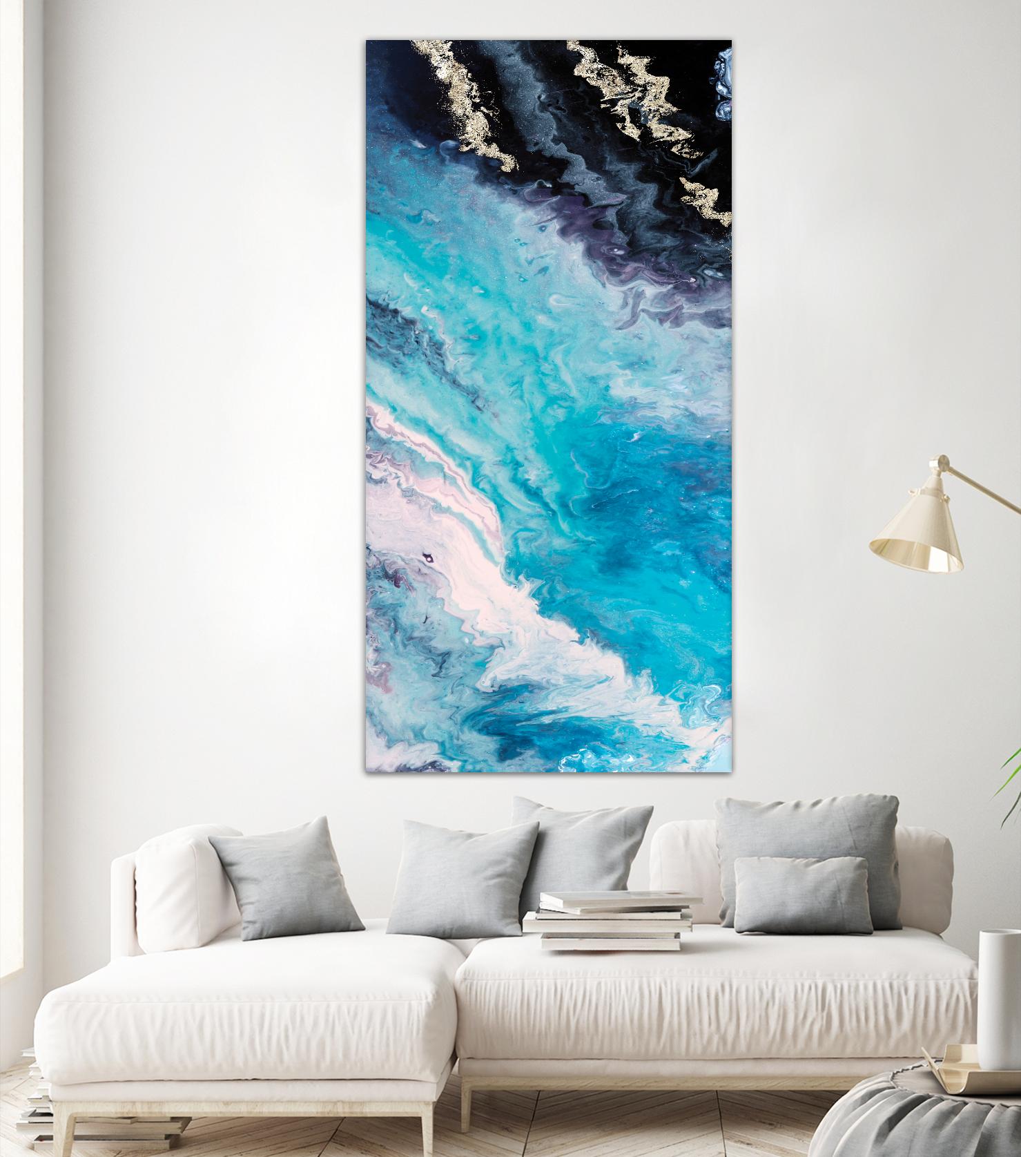 Shore Line From Above by Eva Watts on GIANT ART - white abstract