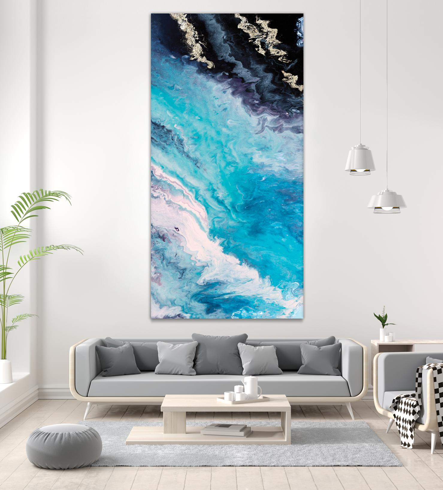 Shore Line From Above by Eva Watts on GIANT ART - white abstract