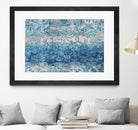 Blue Abstract Elegance II by Eva Watts on GIANT ART - white abstract