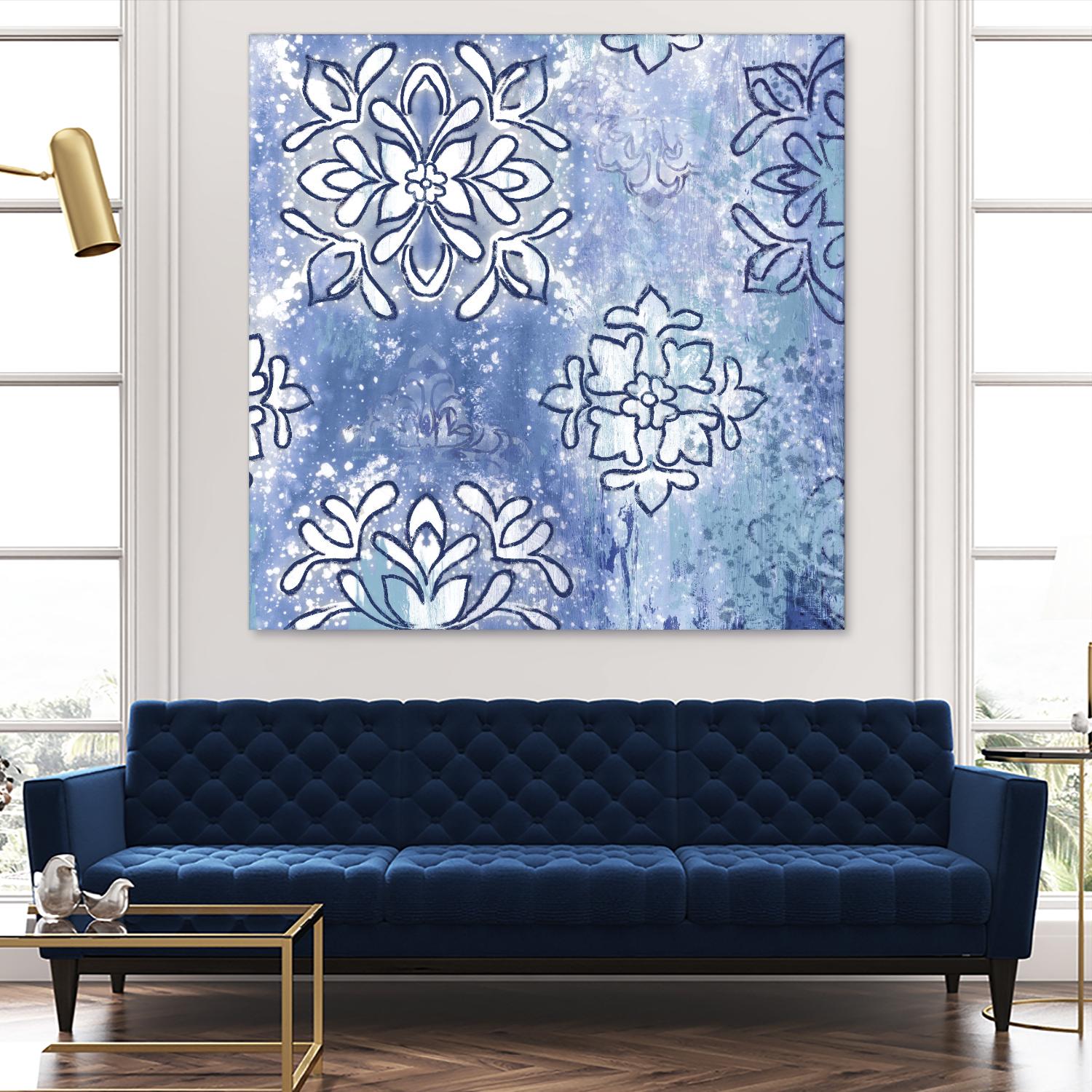 Blue Ex III by Eva Watts on GIANT ART - blue abstract