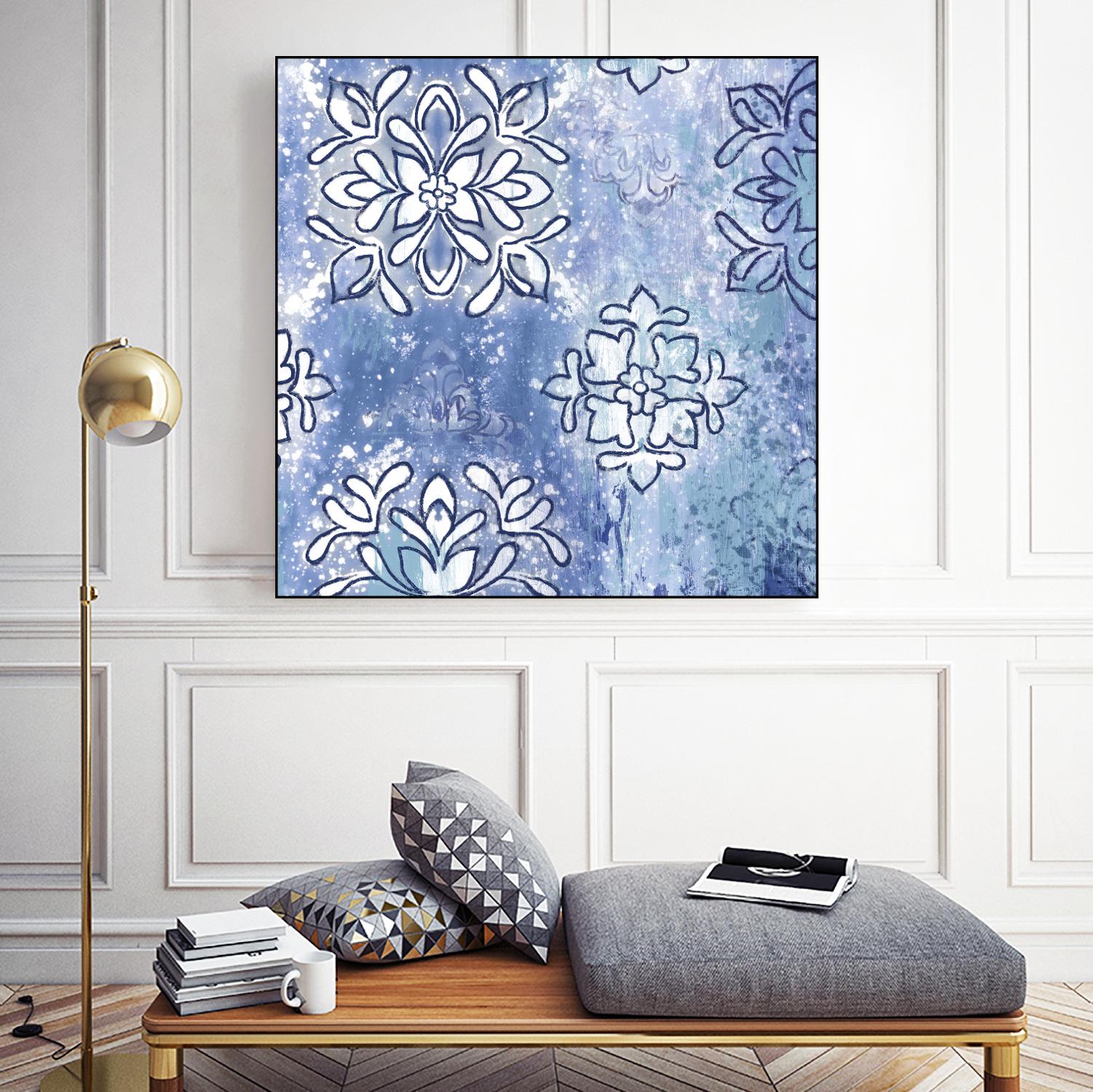 Blue Ex III by Eva Watts on GIANT ART - blue abstract