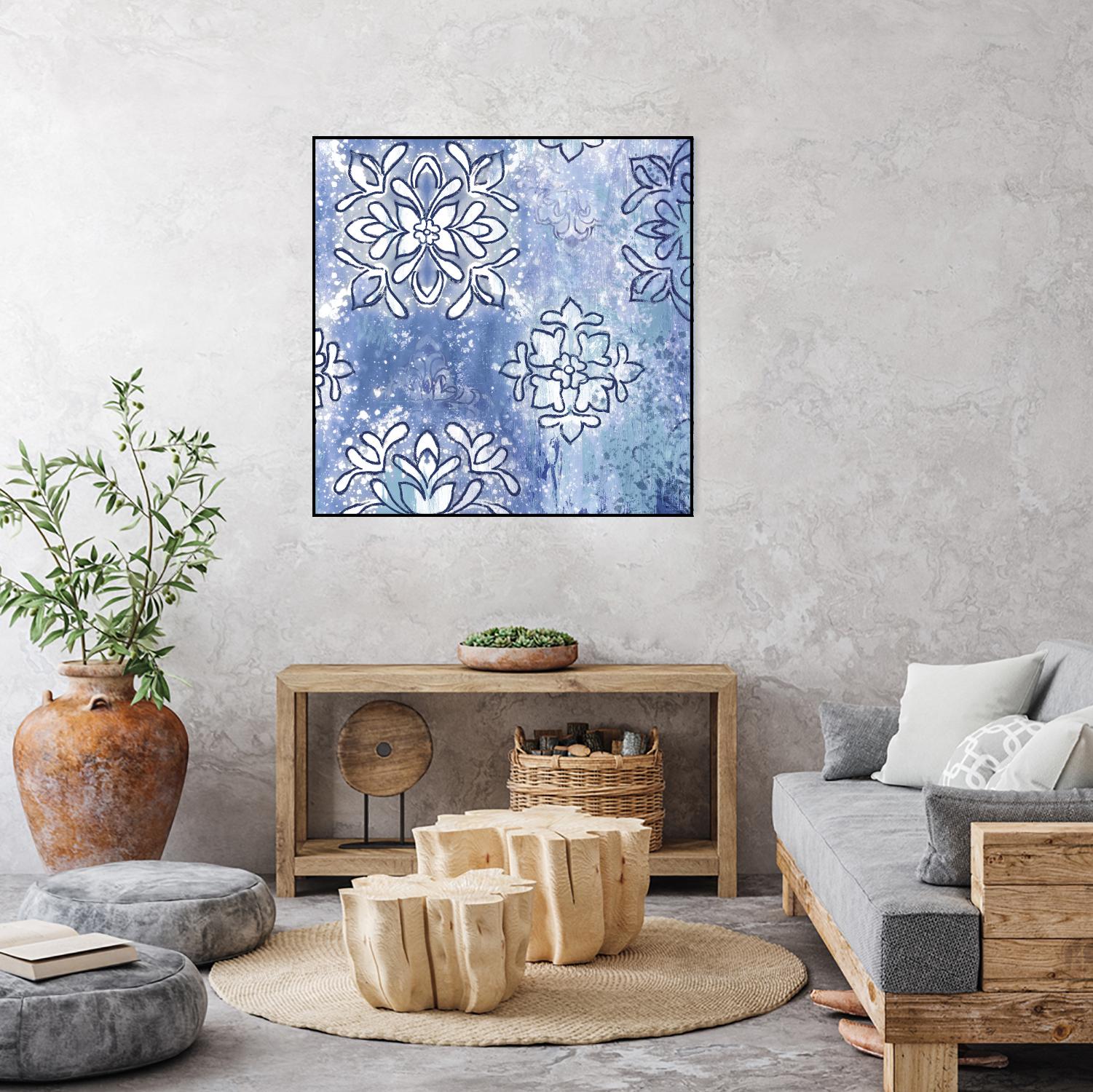 Blue Ex III by Eva Watts on GIANT ART - blue abstract