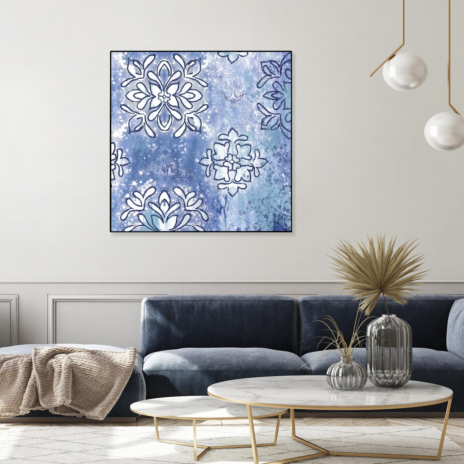 Blue Ex III by Eva Watts on GIANT ART - blue abstract