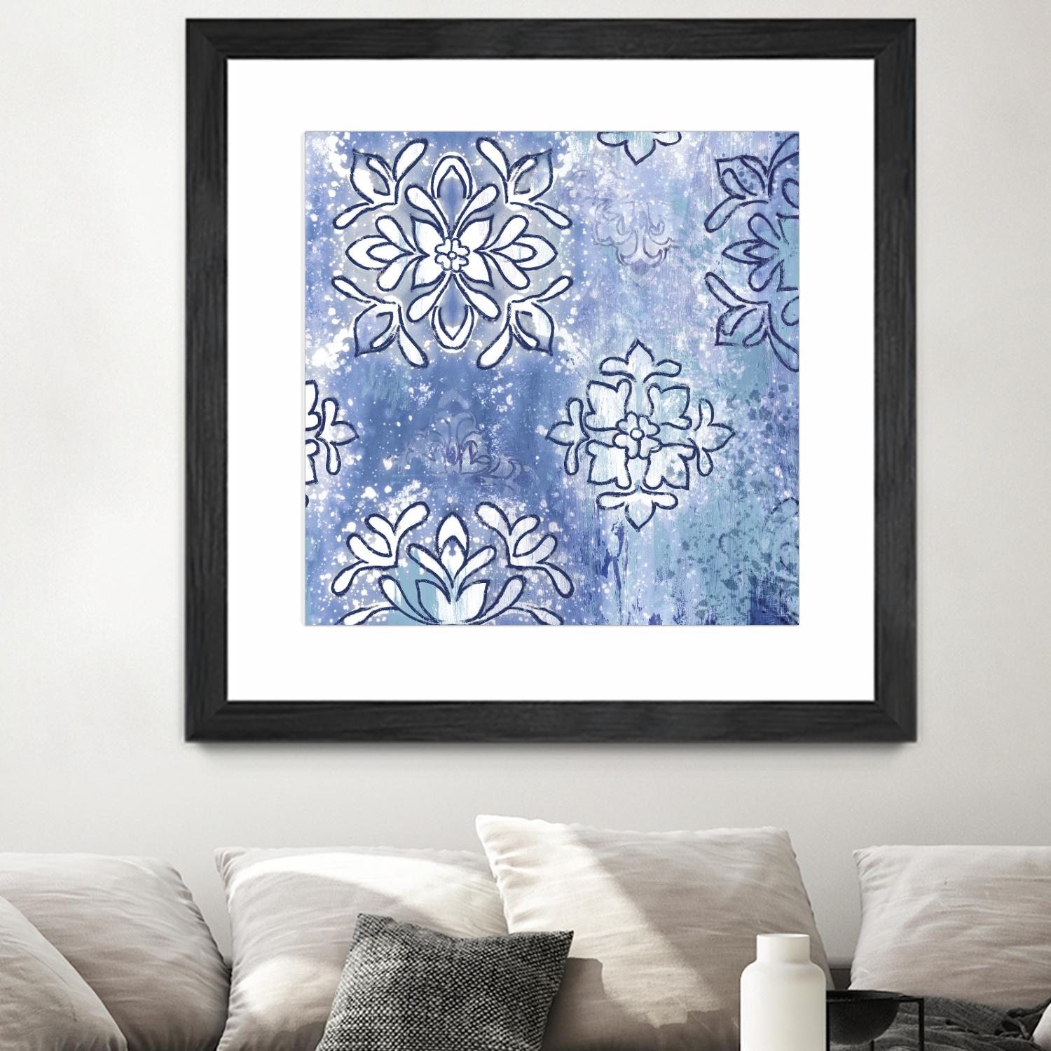 Blue Ex III by Eva Watts on GIANT ART - blue abstract