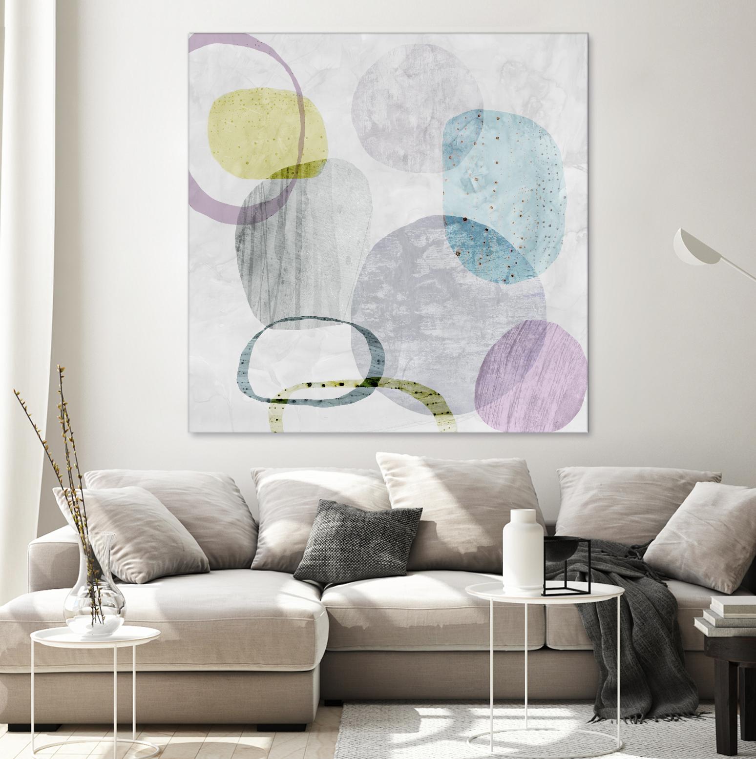 Around the Stone I by Eva Watts on GIANT ART - grey abstract