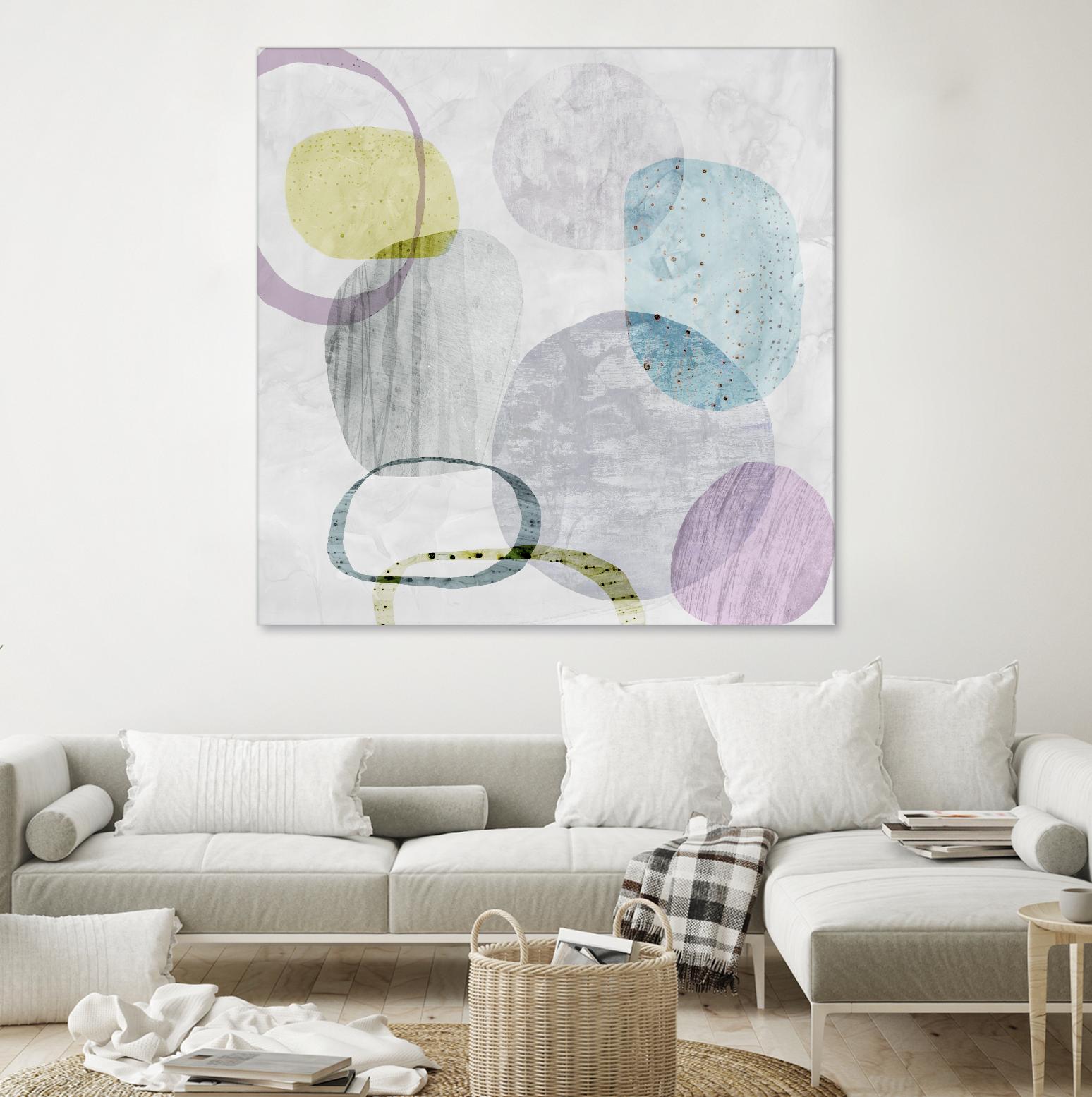 Around the Stone I by Eva Watts on GIANT ART - grey abstract
