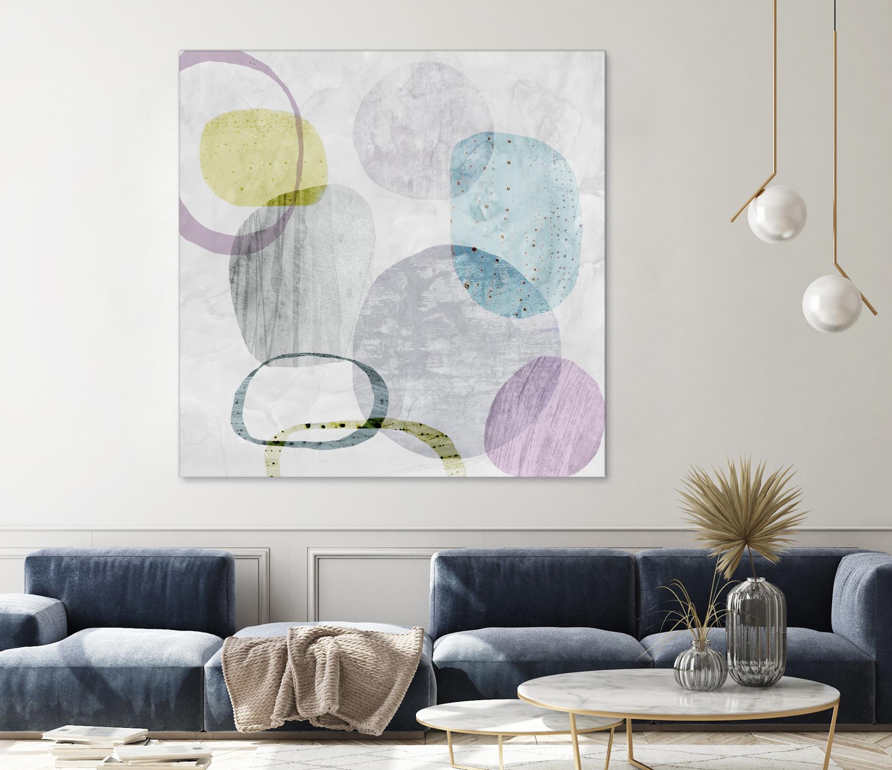 Around the Stone I by Eva Watts on GIANT ART - grey abstract