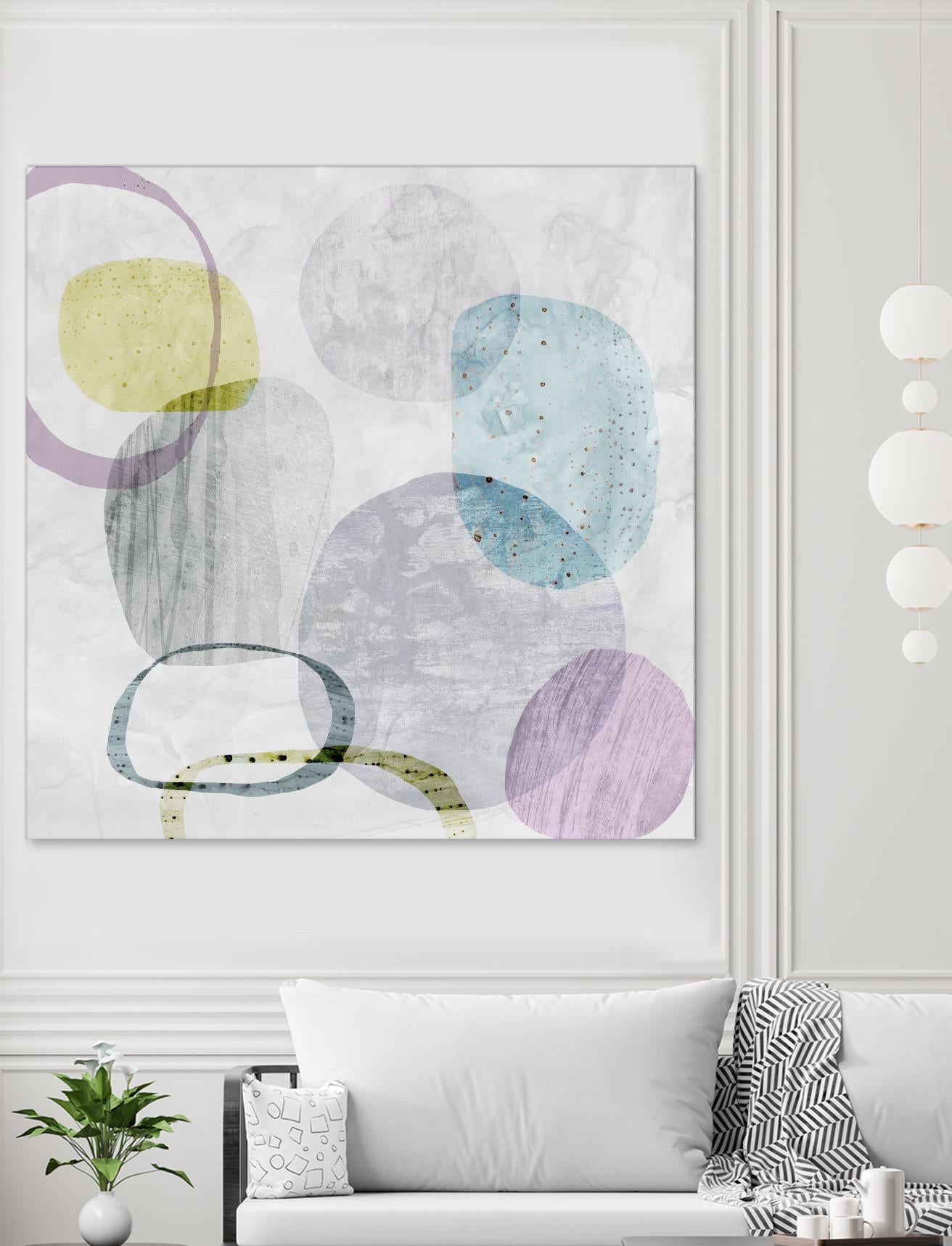 Around the Stone I by Eva Watts on GIANT ART - grey abstract