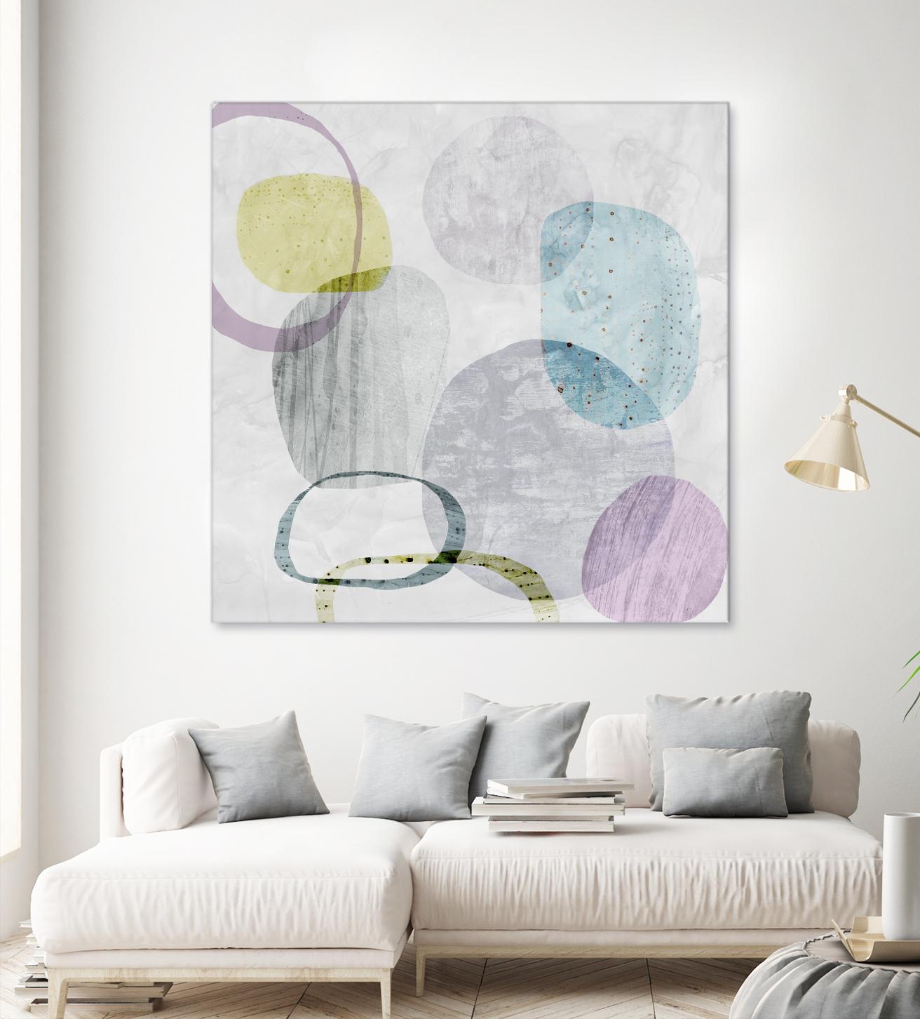 Around the Stone I by Eva Watts on GIANT ART - grey abstract