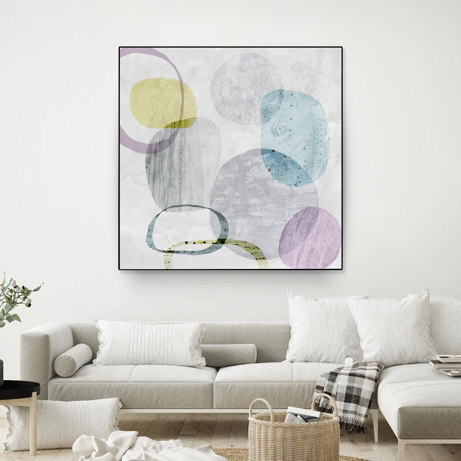 Around the Stone I by Eva Watts on GIANT ART - grey abstract