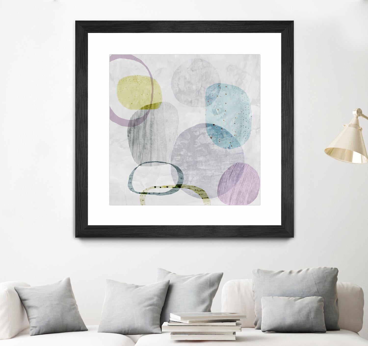 Around the Stone I by Eva Watts on GIANT ART - grey abstract