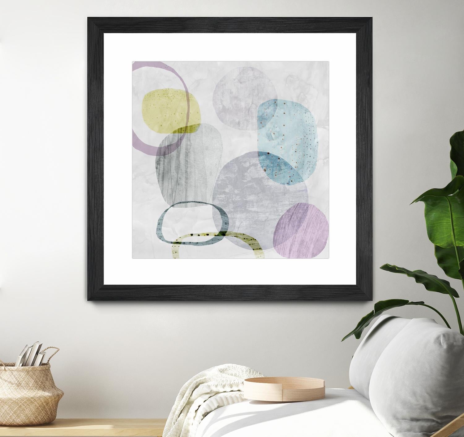 Around the Stone I by Eva Watts on GIANT ART - grey abstract