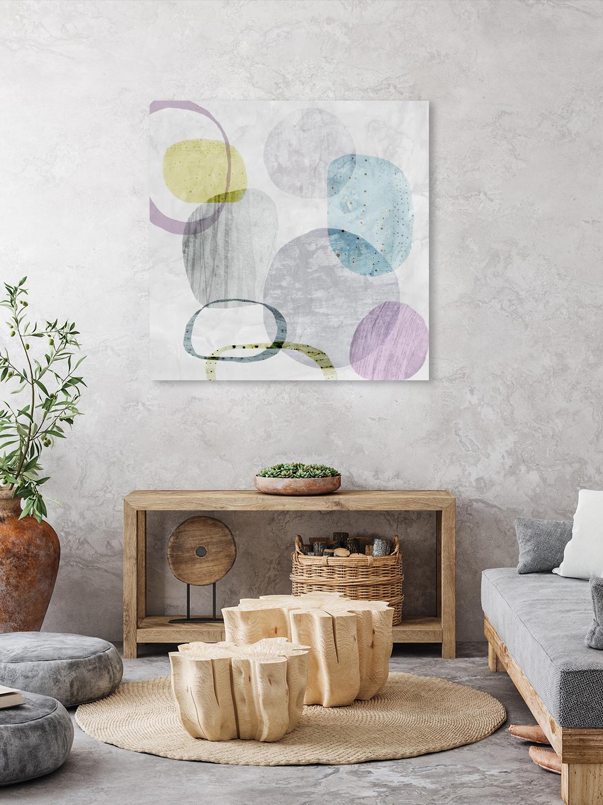 Around the Stone I by Eva Watts on GIANT ART - grey abstract