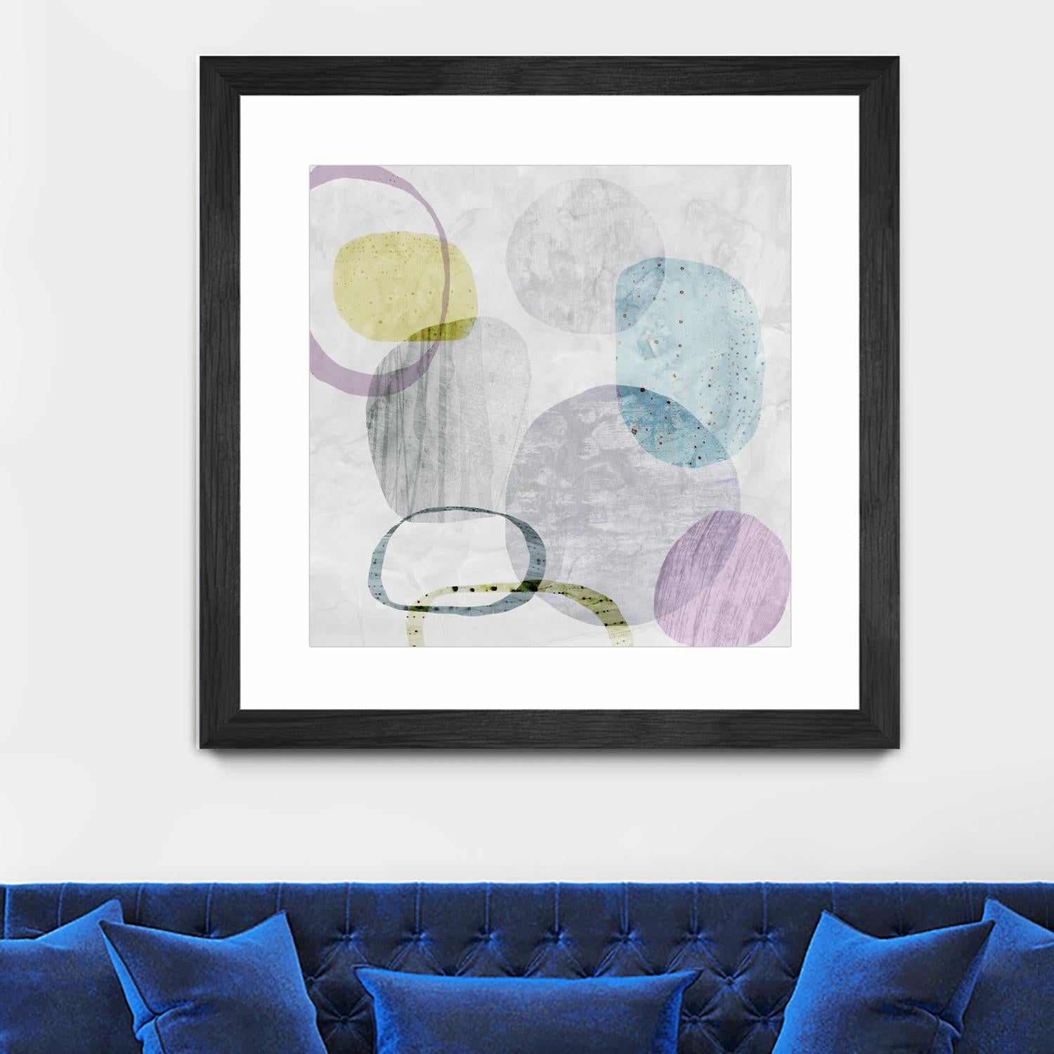 Around the Stone I by Eva Watts on GIANT ART - grey abstract