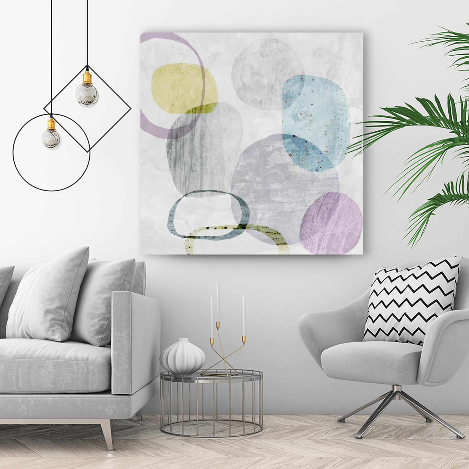 Around the Stone I by Eva Watts on GIANT ART - grey abstract