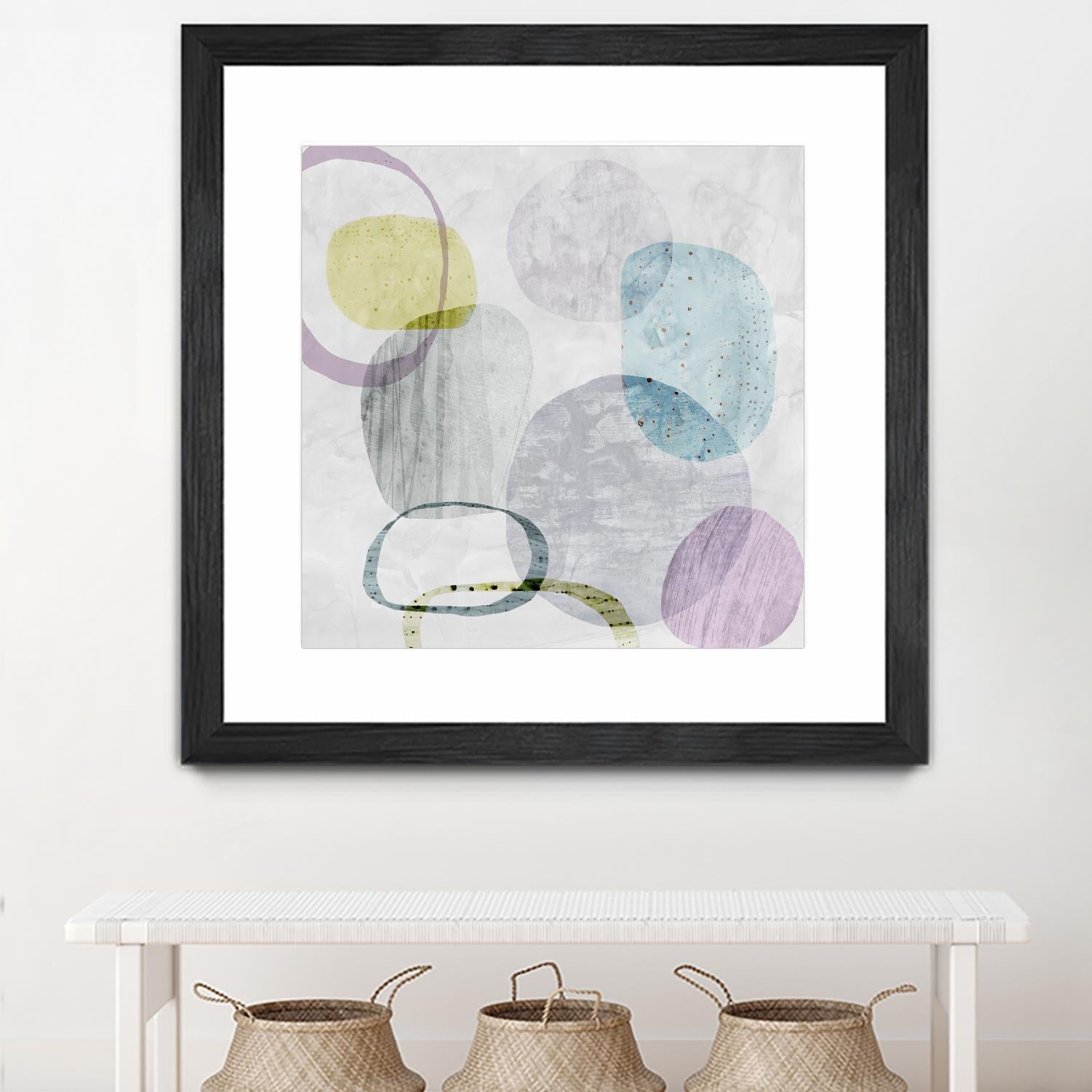 Around the Stone I by Eva Watts on GIANT ART - grey abstract