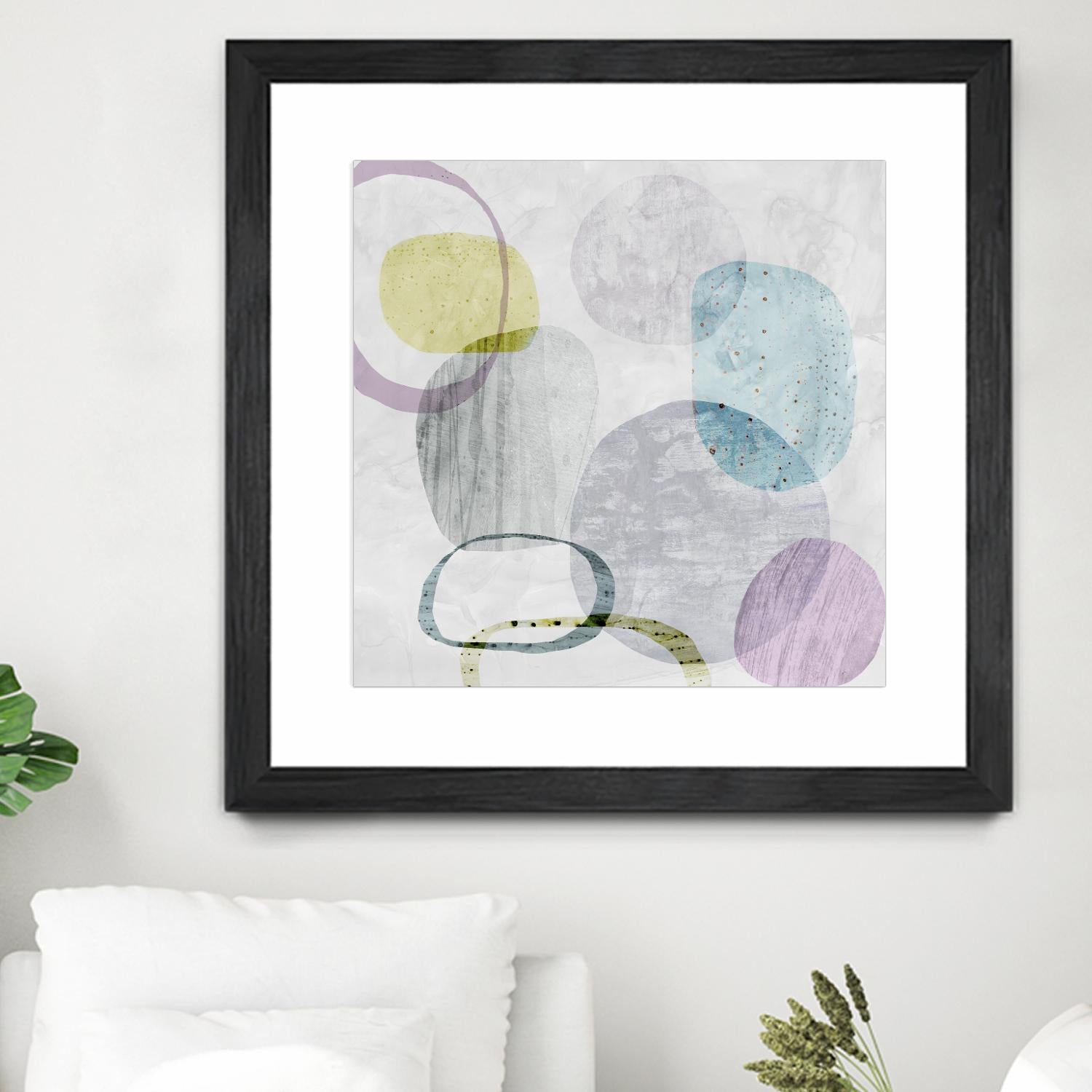 Around the Stone I by Eva Watts on GIANT ART - grey abstract