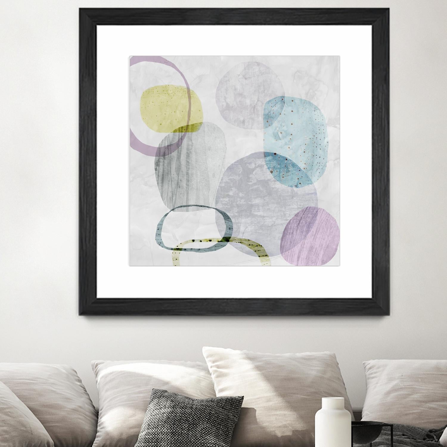 Around the Stone I by Eva Watts on GIANT ART - grey abstract