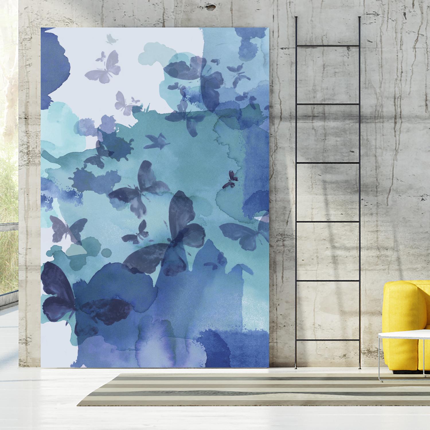 Tides I by Eva Watts on GIANT ART - cyan wildlife