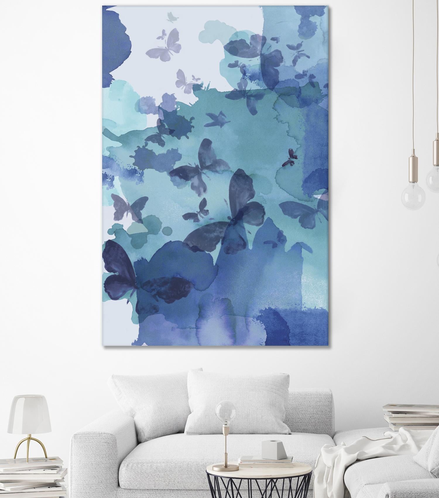 Tides I by Eva Watts on GIANT ART - cyan wildlife