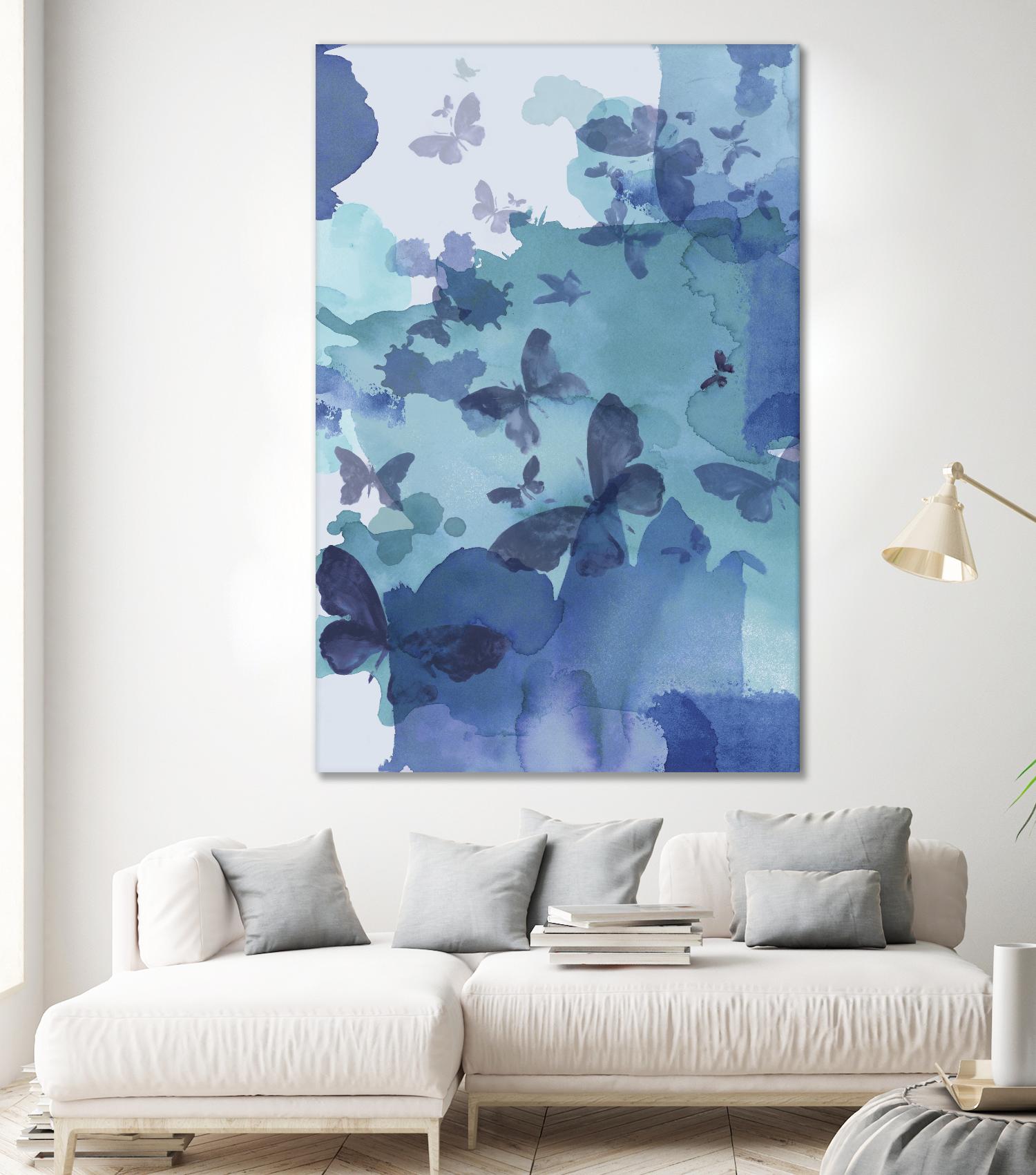 Tides I by Eva Watts on GIANT ART - cyan wildlife