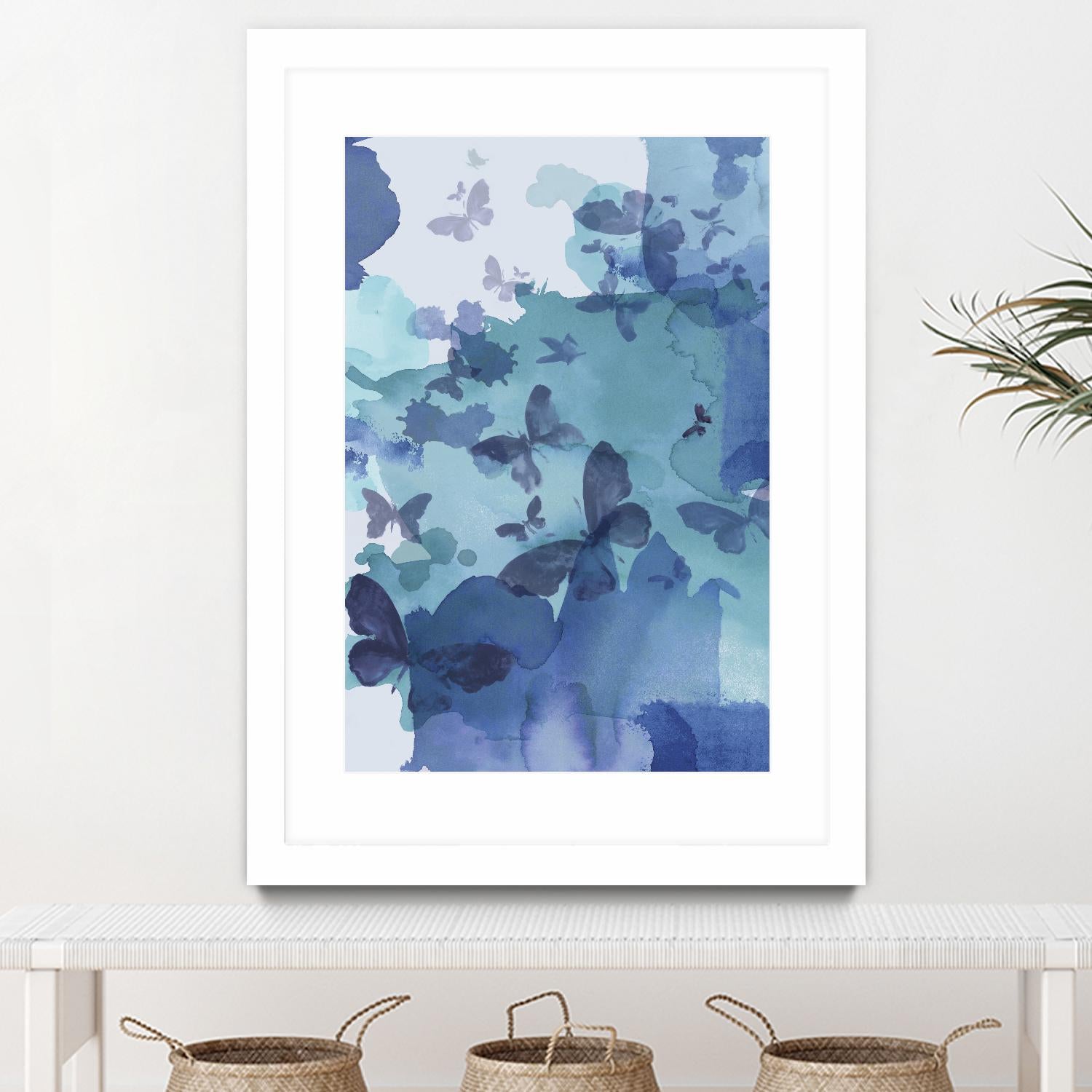 Tides I by Eva Watts on GIANT ART - cyan wildlife