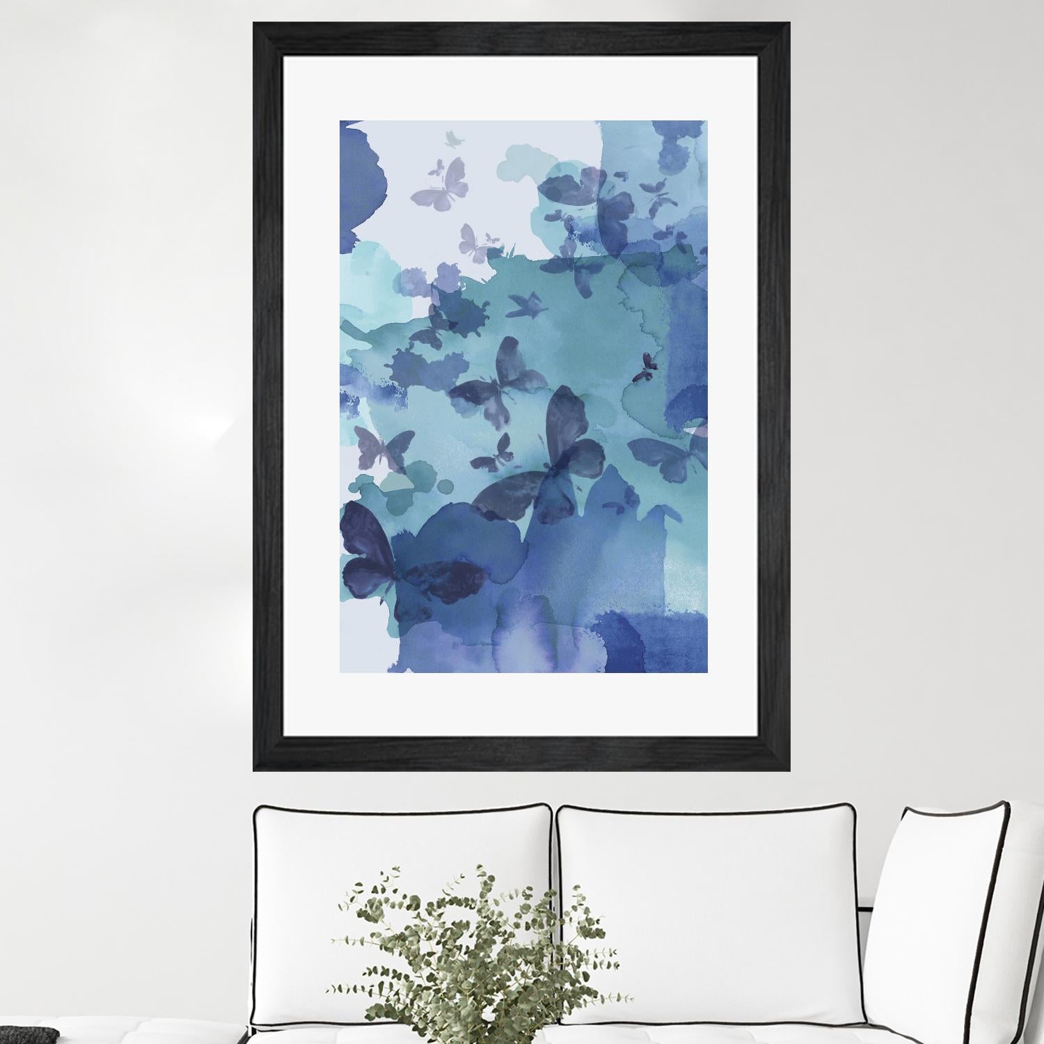 Tides I by Eva Watts on GIANT ART - cyan wildlife