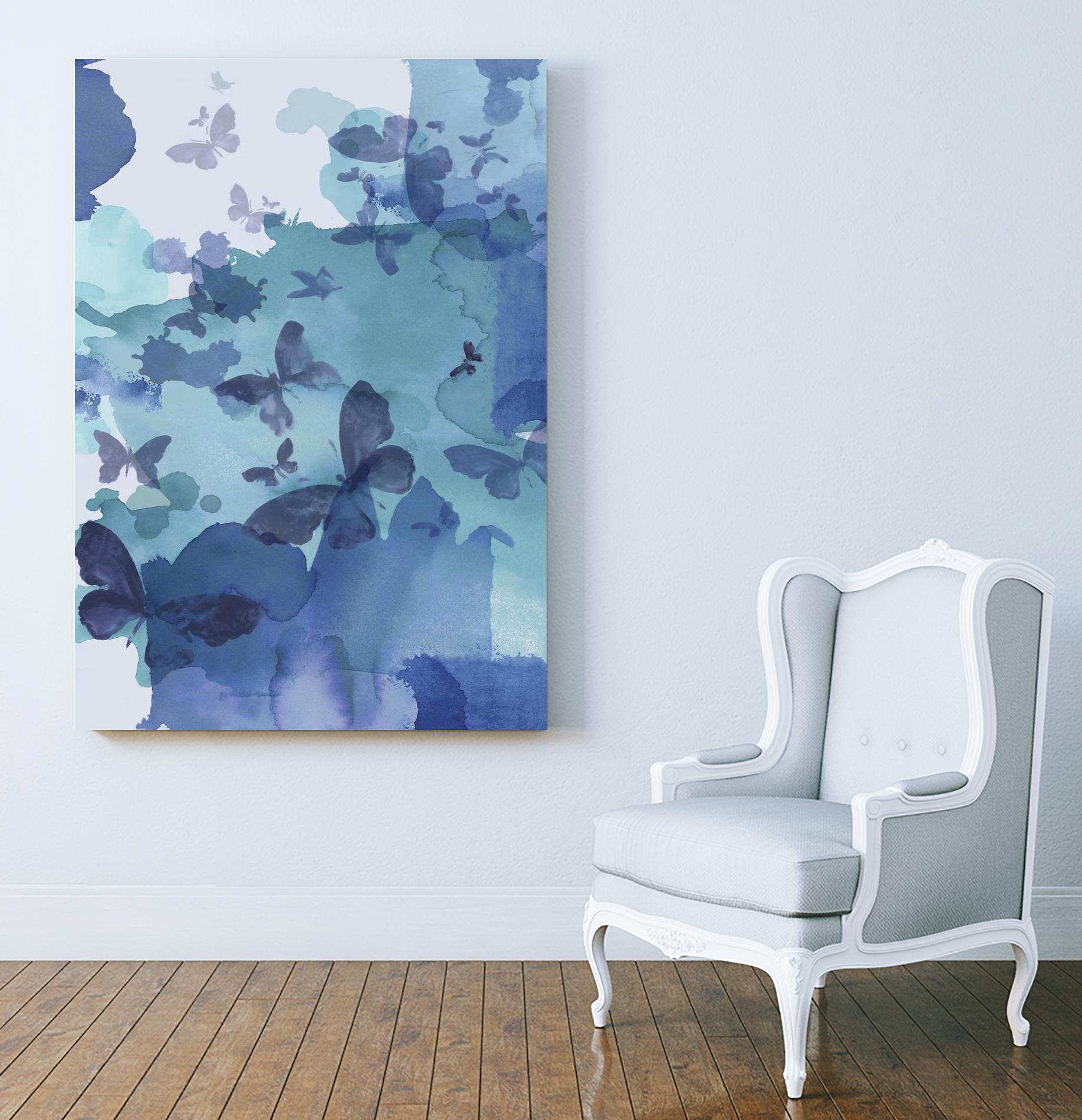 Tides I by Eva Watts on GIANT ART - cyan wildlife