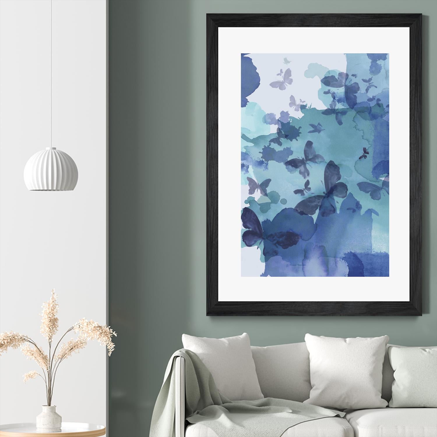 Tides I by Eva Watts on GIANT ART - cyan wildlife