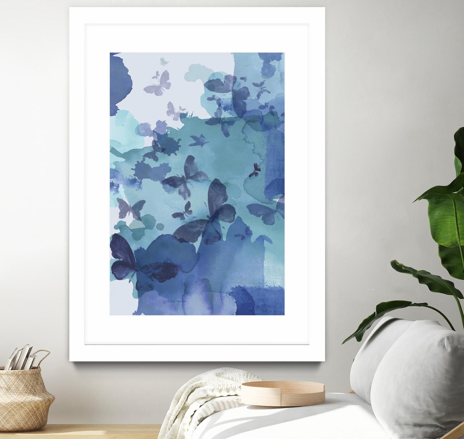 Tides I by Eva Watts on GIANT ART - cyan wildlife