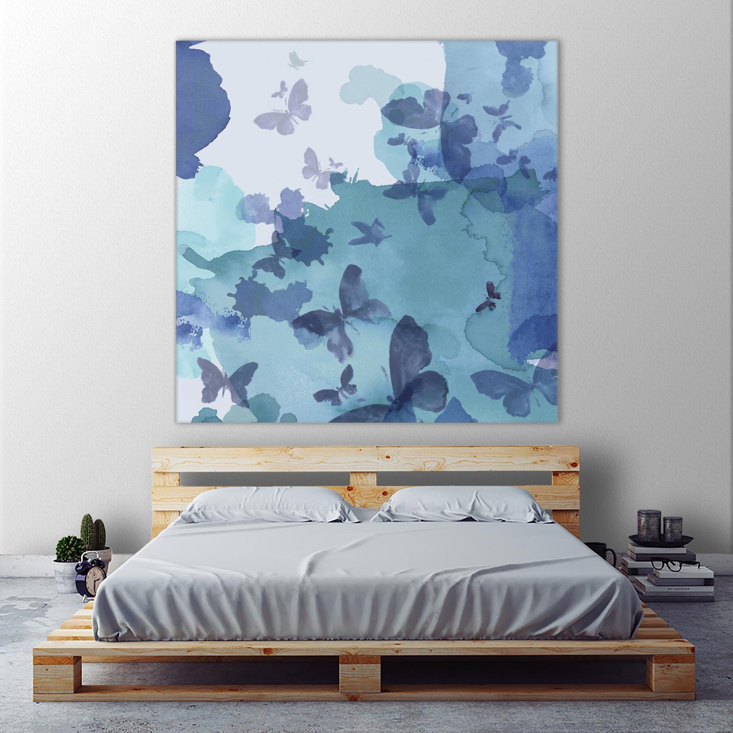 Drift II by Eva Watts on GIANT ART - cyan wildlife