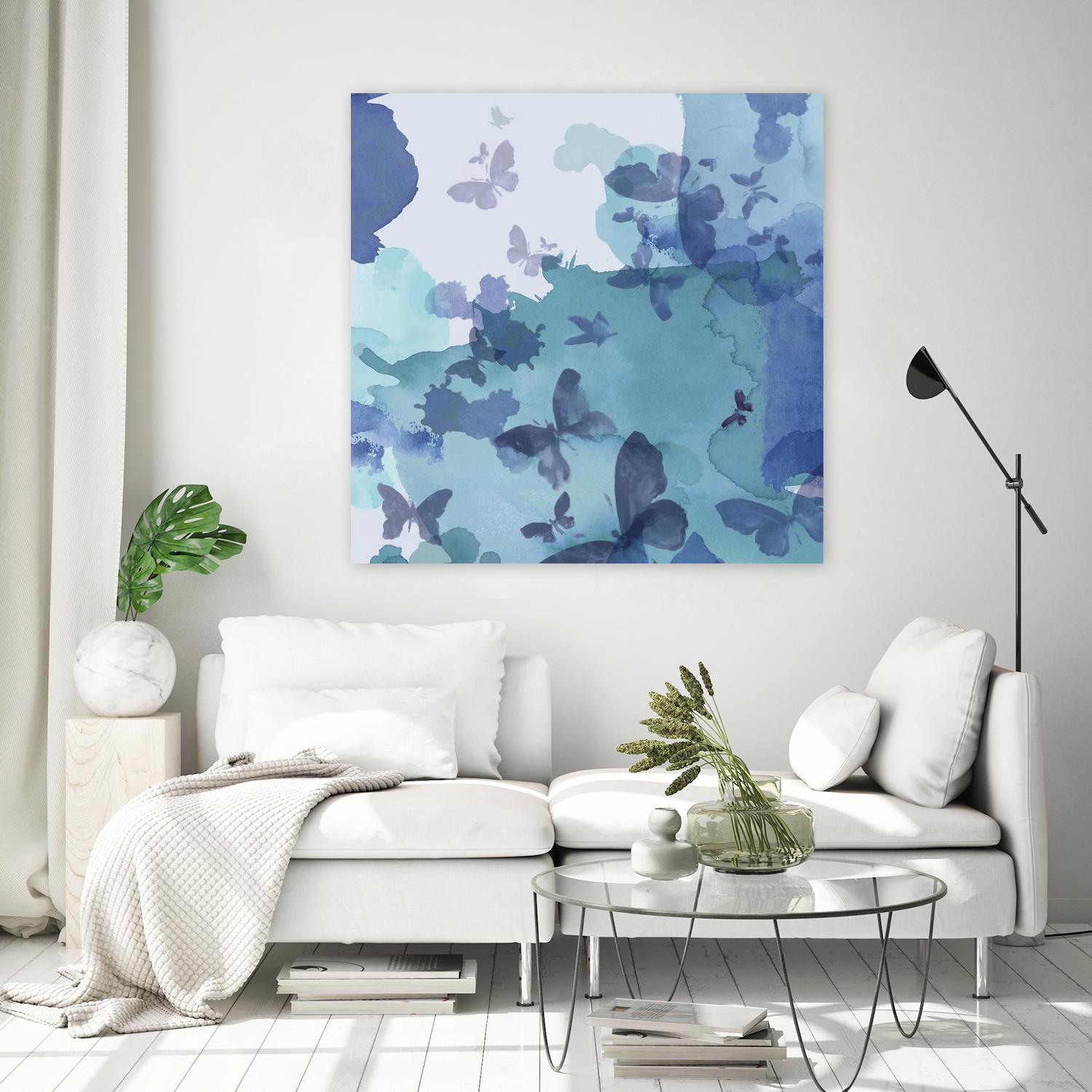 Drift II by Eva Watts on GIANT ART - cyan wildlife