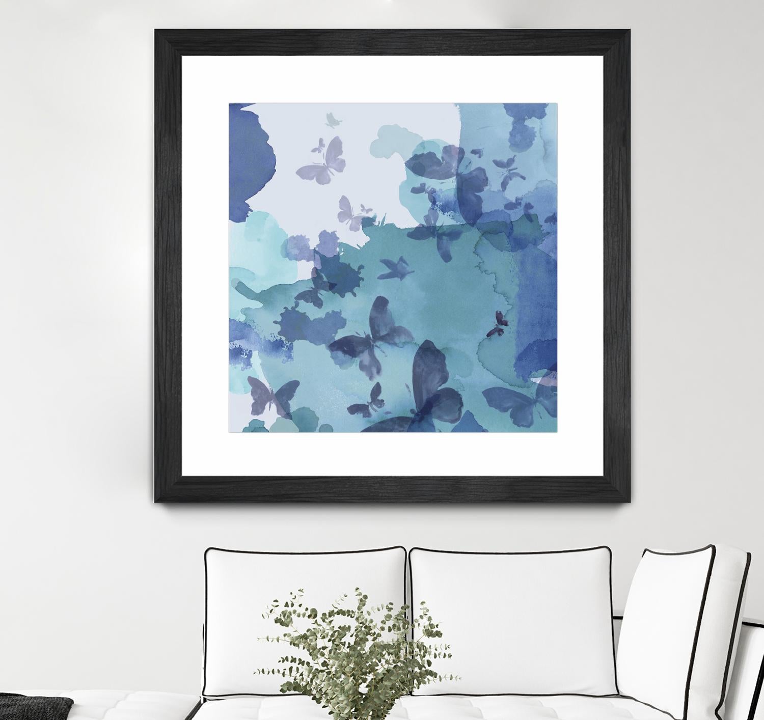 Drift II by Eva Watts on GIANT ART - cyan wildlife