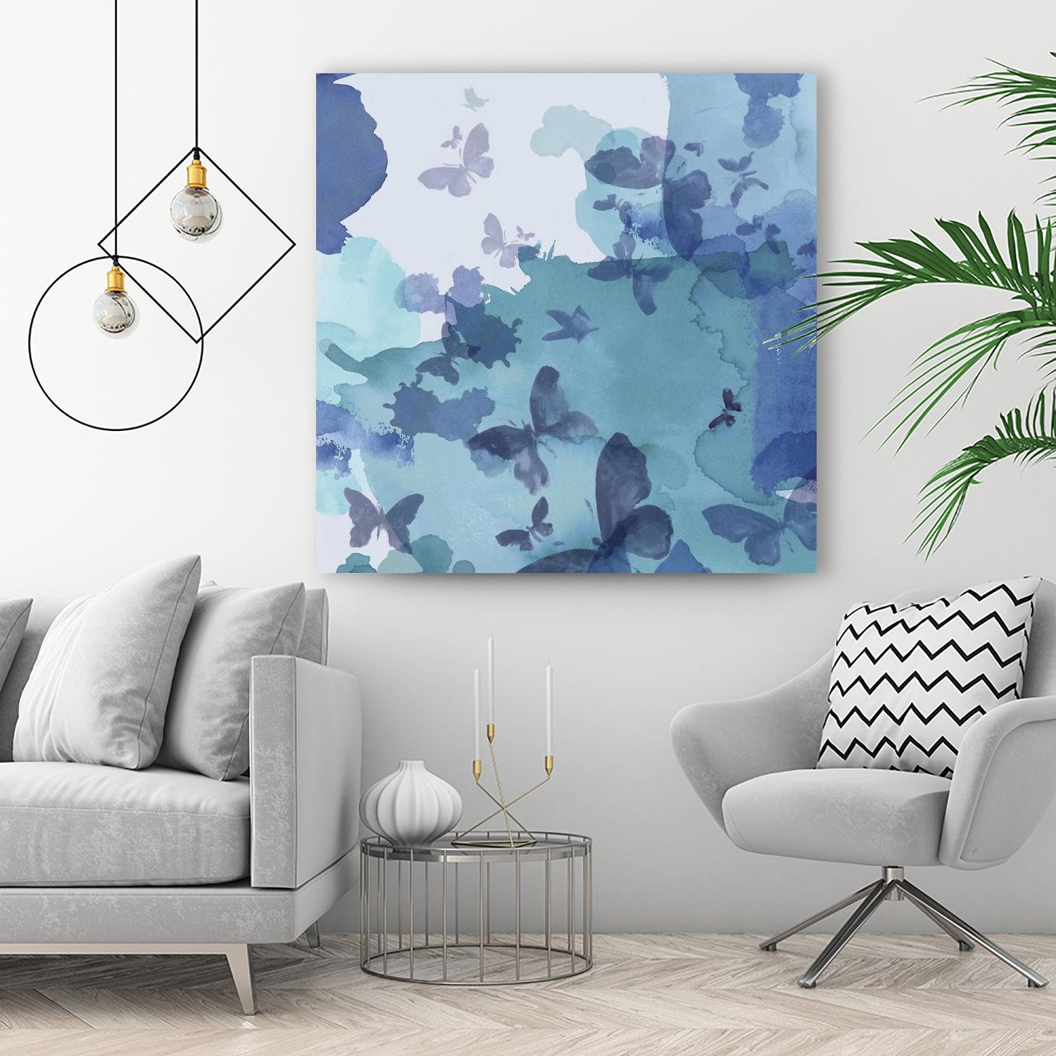 Drift II by Eva Watts on GIANT ART - cyan wildlife