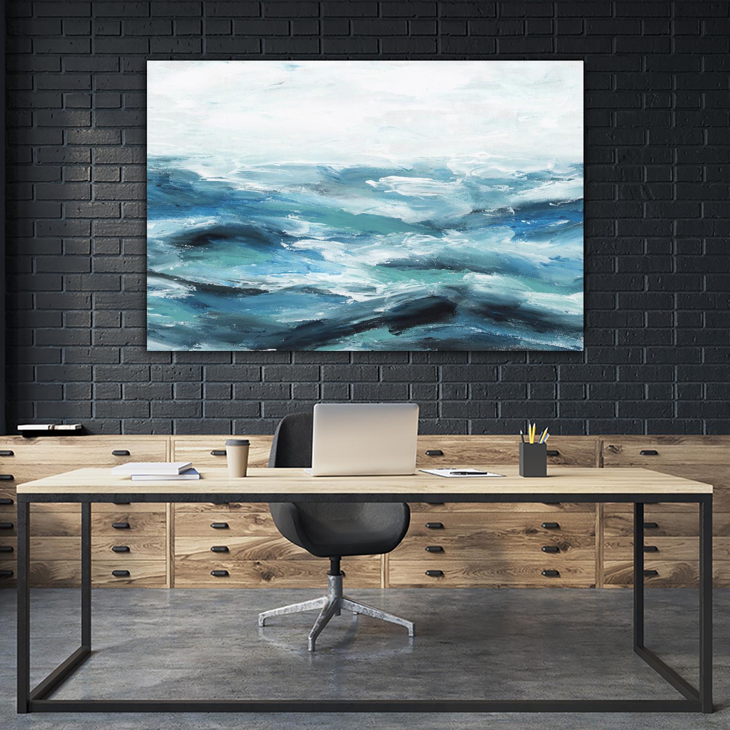 Oceanic I by Isabelle Z on GIANT ART - white sea scene