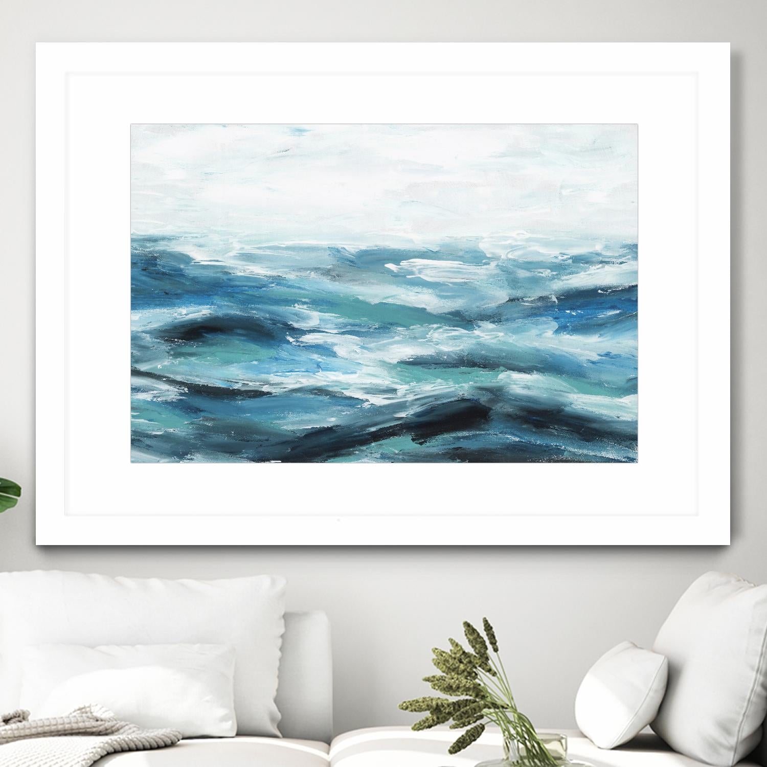 Oceanic I by Isabelle Z on GIANT ART - white sea scene