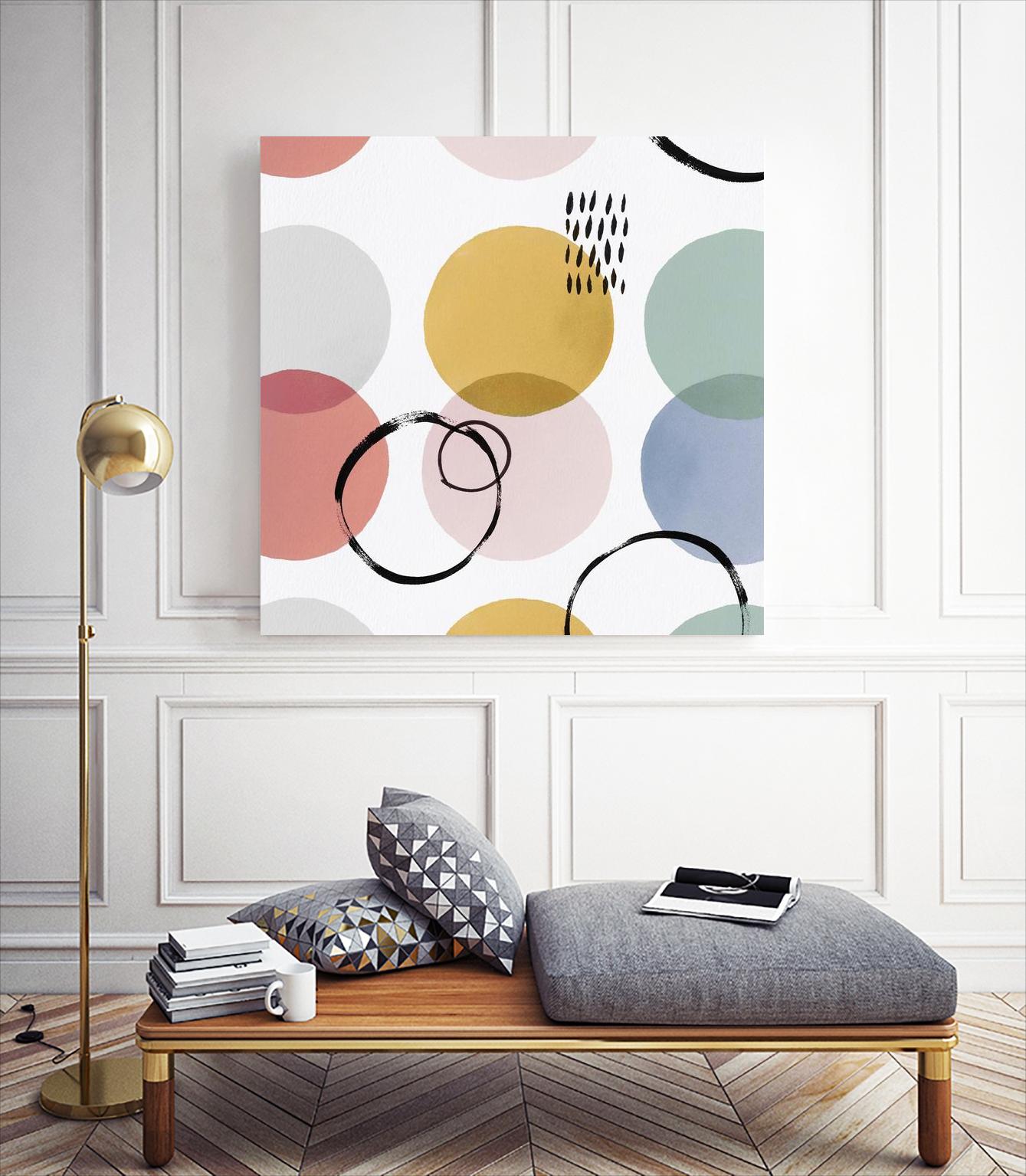 Colour Motion II by Isabelle Z on GIANT ART - pink shapes