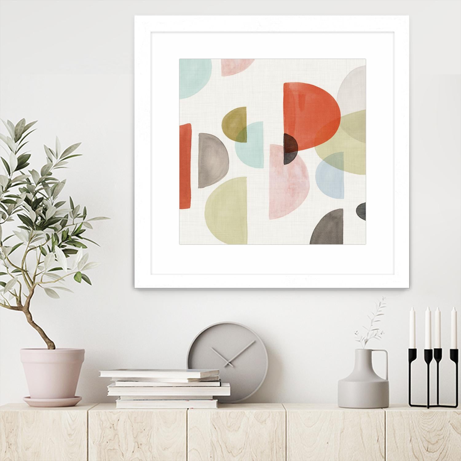 Dot Com I by Isabelle Z on GIANT ART - red abstract