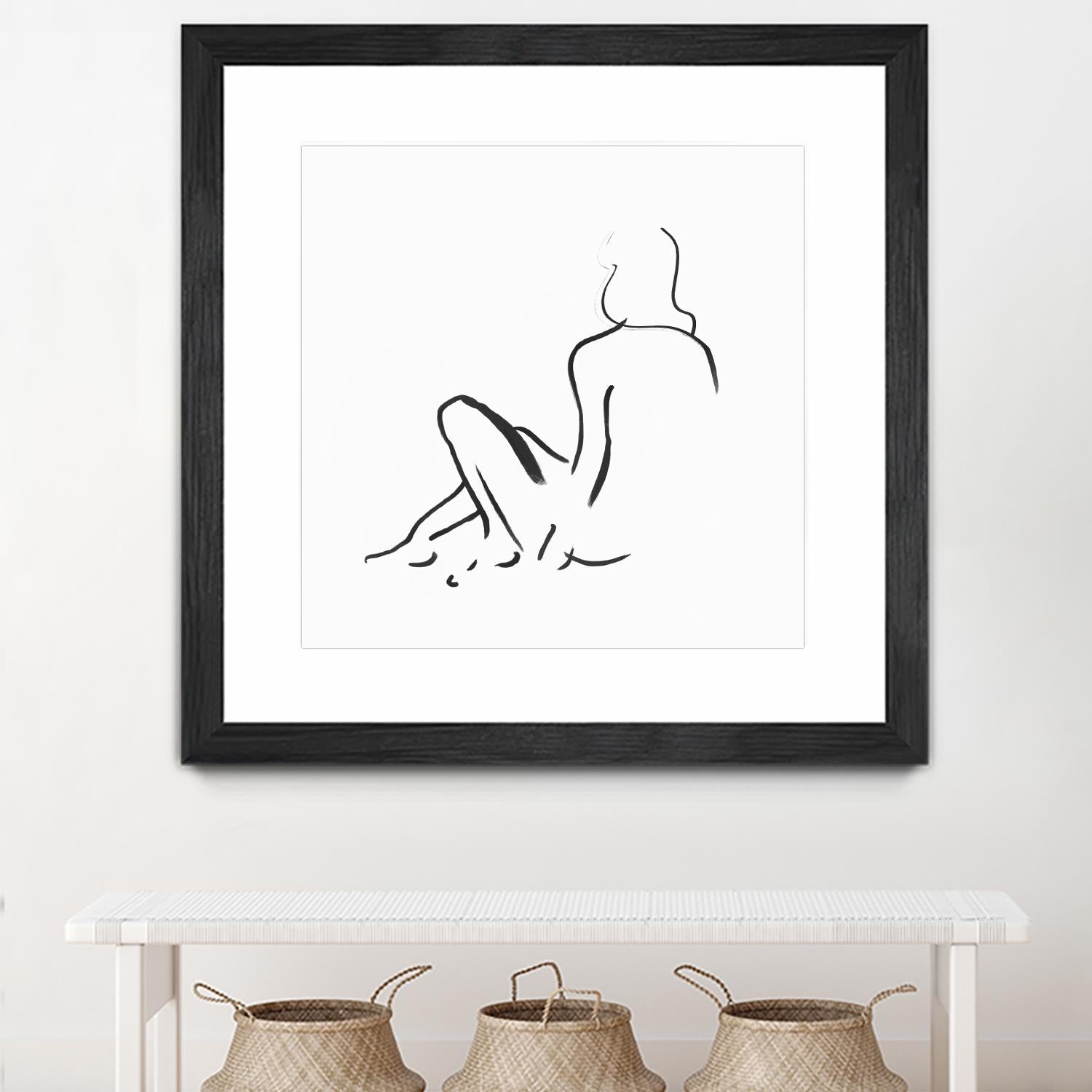 Facade II by Isabelle Z on GIANT ART - white linear drawing