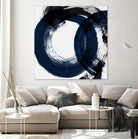 Deep Eternity by Isabelle Z on GIANT ART - blue black & white round