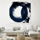 Deep Eternity by Isabelle Z on GIANT ART - blue black & white round