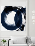 Deep Eternity by Isabelle Z on GIANT ART - blue black & white round
