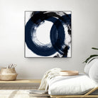 Deep Eternity by Isabelle Z on GIANT ART - blue black & white round
