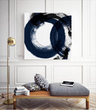 Deep Eternity by Isabelle Z on GIANT ART - blue black & white round