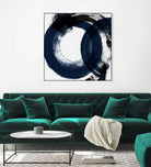 Deep Eternity by Isabelle Z on GIANT ART - blue black & white round