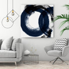 Deep Eternity by Isabelle Z on GIANT ART - blue black & white round