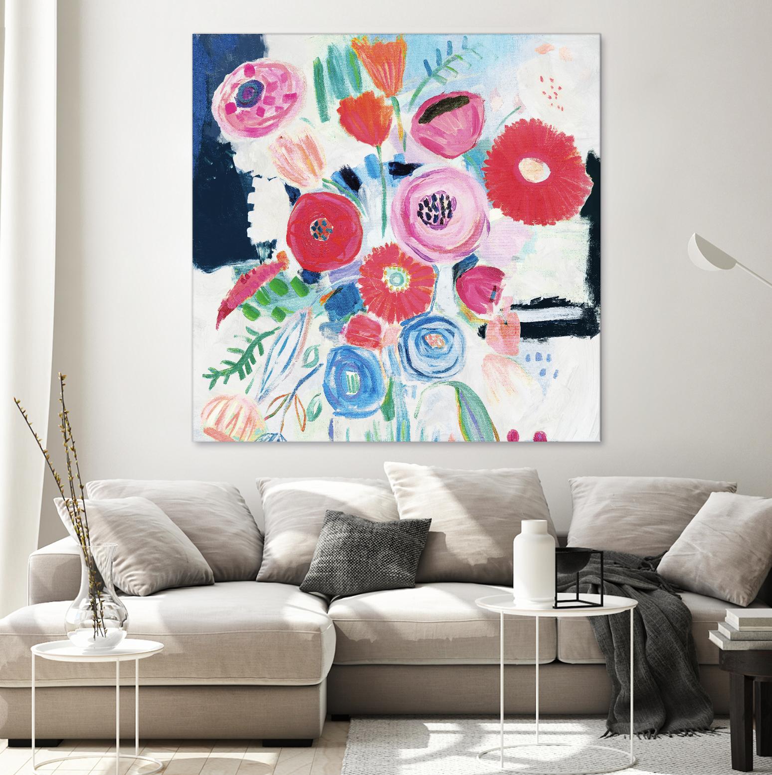 Fresh Florals II by Farida Zaman on GIANT ART - white floral