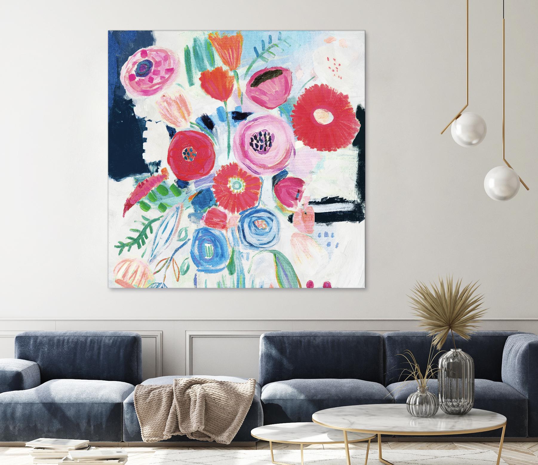 Fresh Florals II by Farida Zaman on GIANT ART - white floral