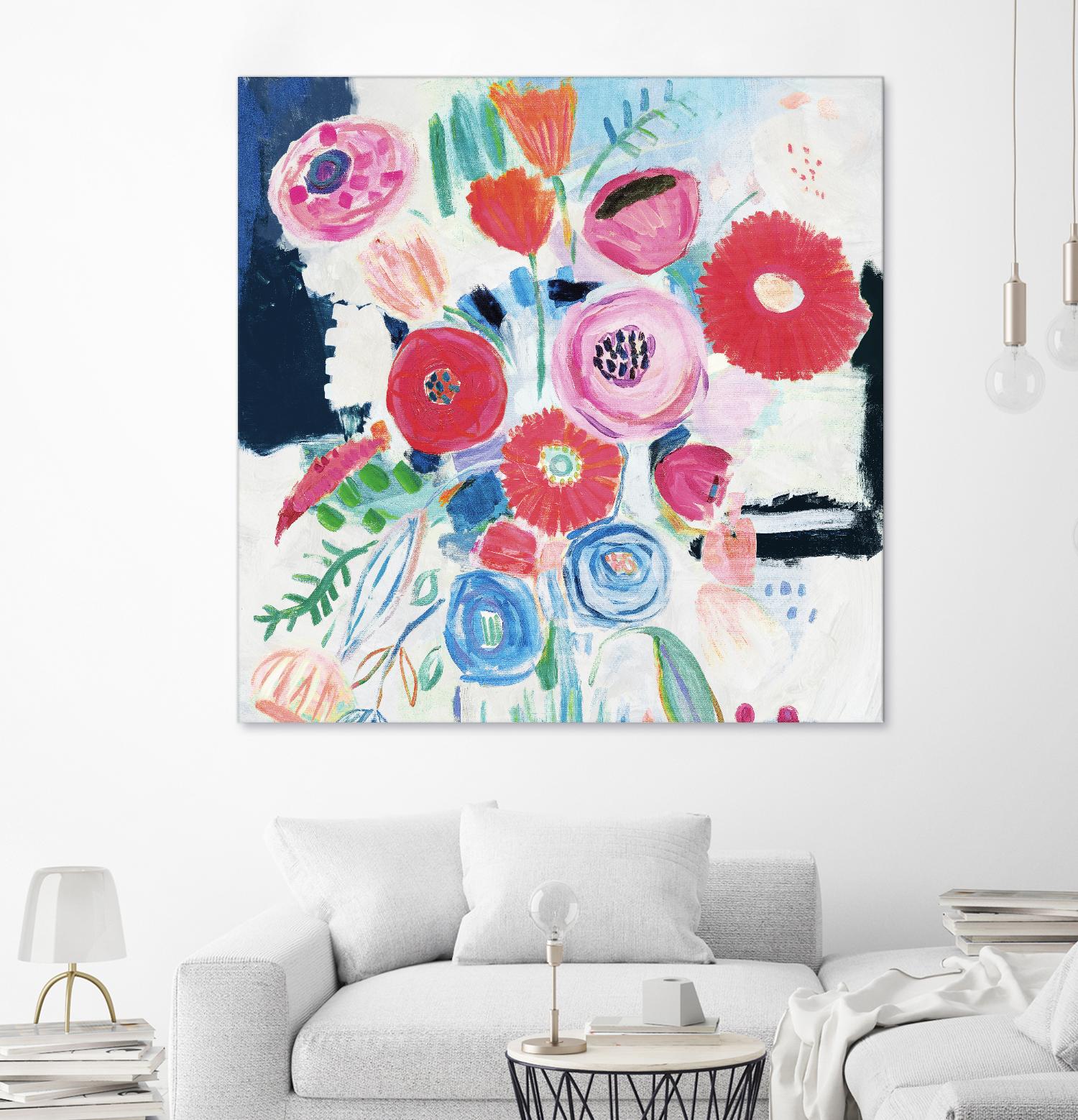 Fresh Florals II by Farida Zaman on GIANT ART - white floral