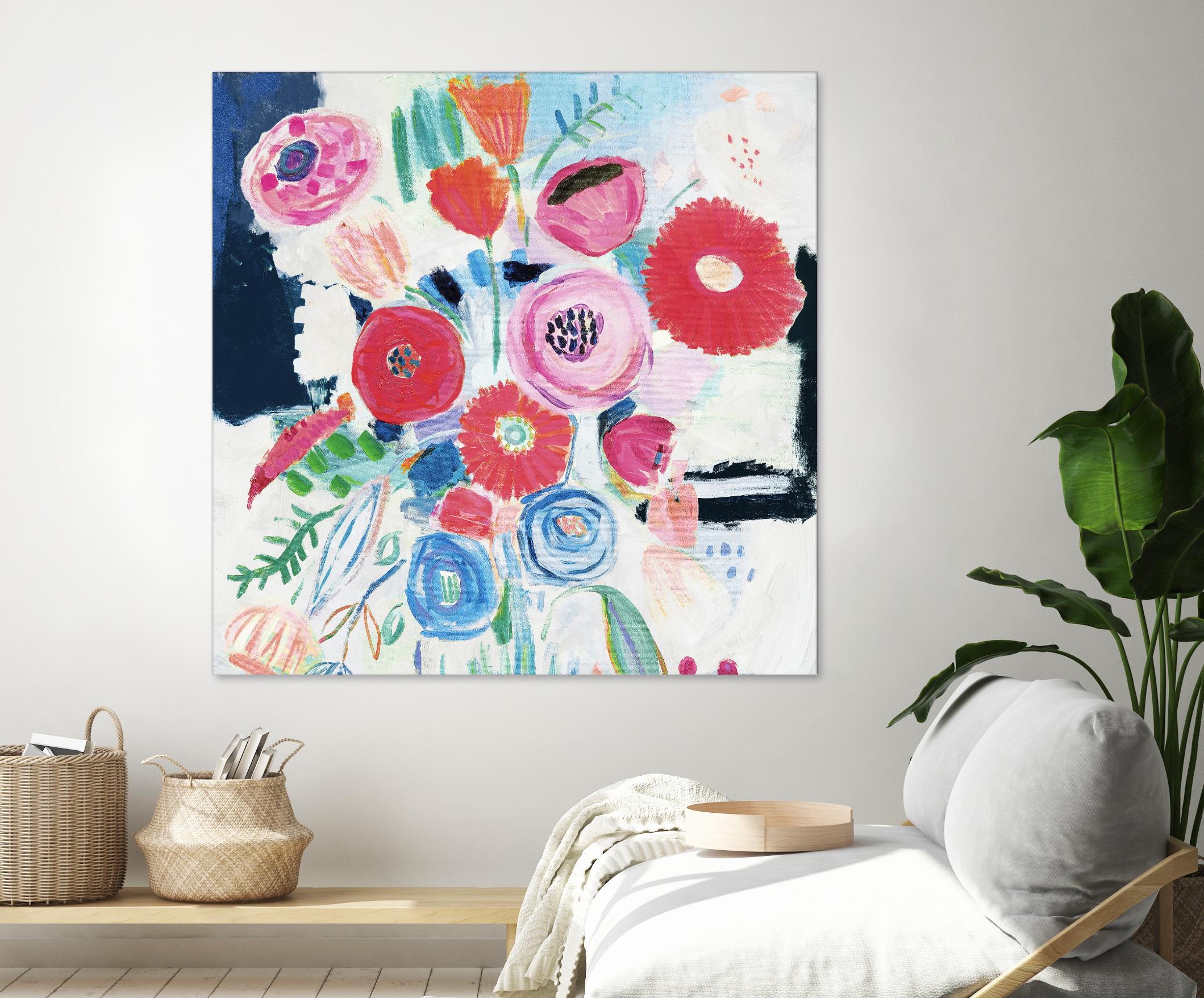 Fresh Florals II by Farida Zaman on GIANT ART - white floral